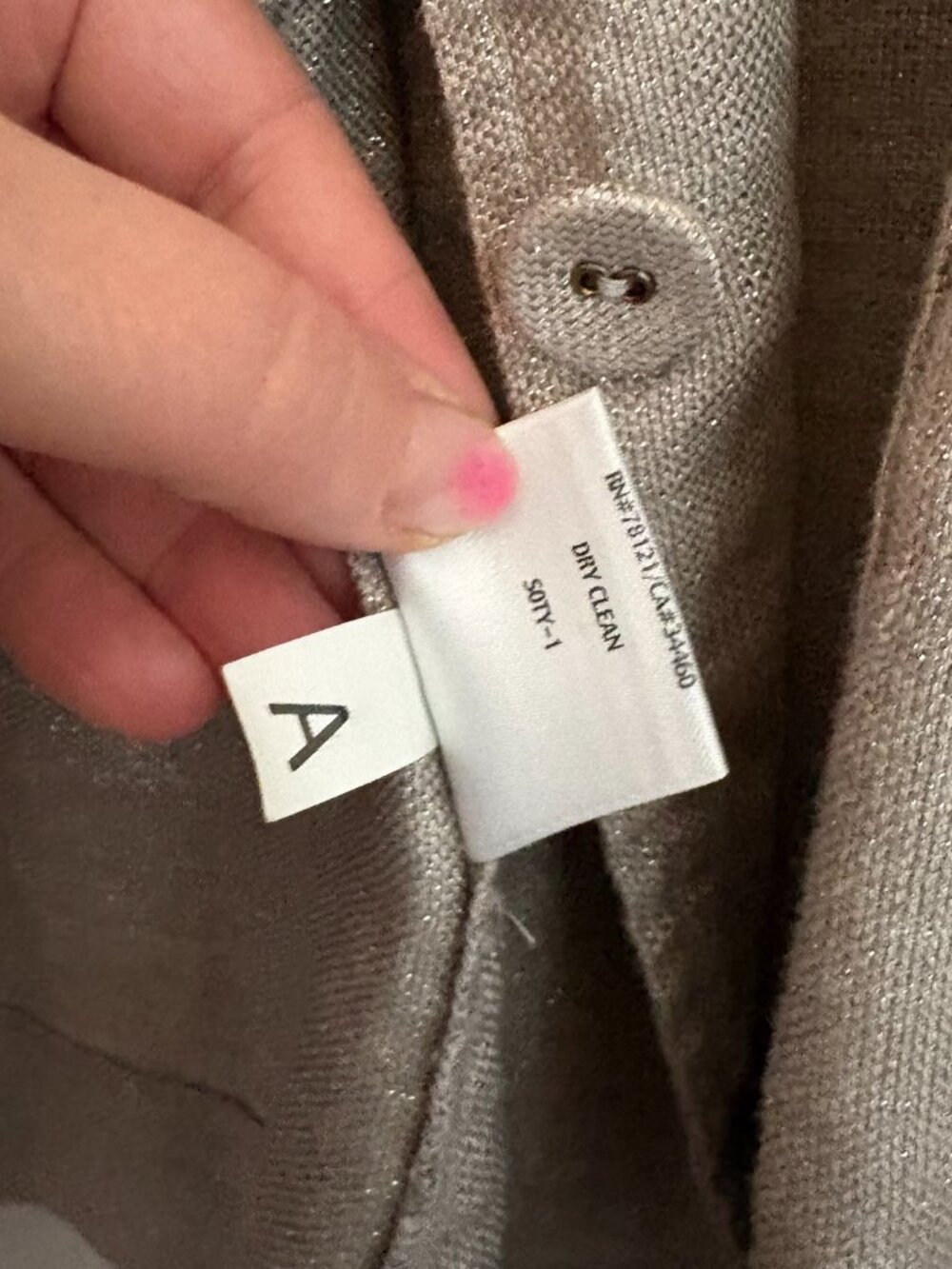 Eileen Fisher Linen Blazer Sparkle Metallic - XL - note small flaw - Picture 3 of 8